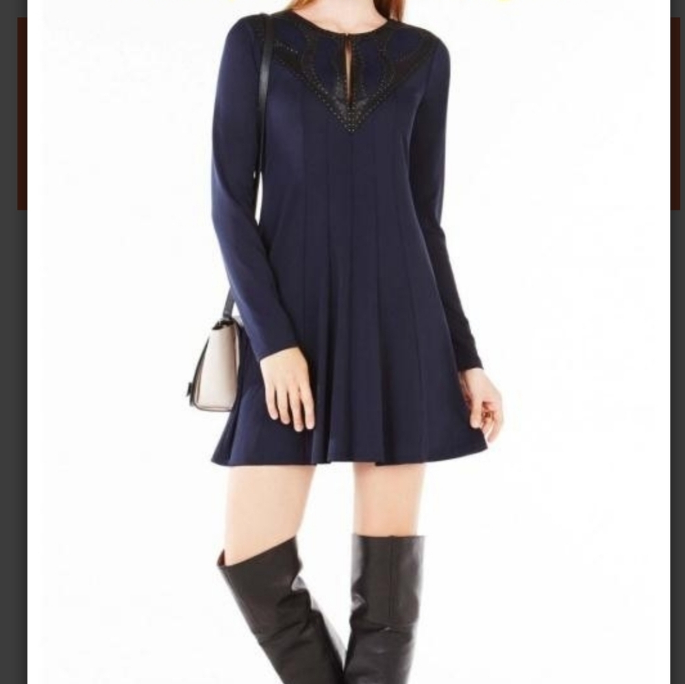 BCBG Maxazria Jaena Embellished Flounce Dress - Picture 3 of 8